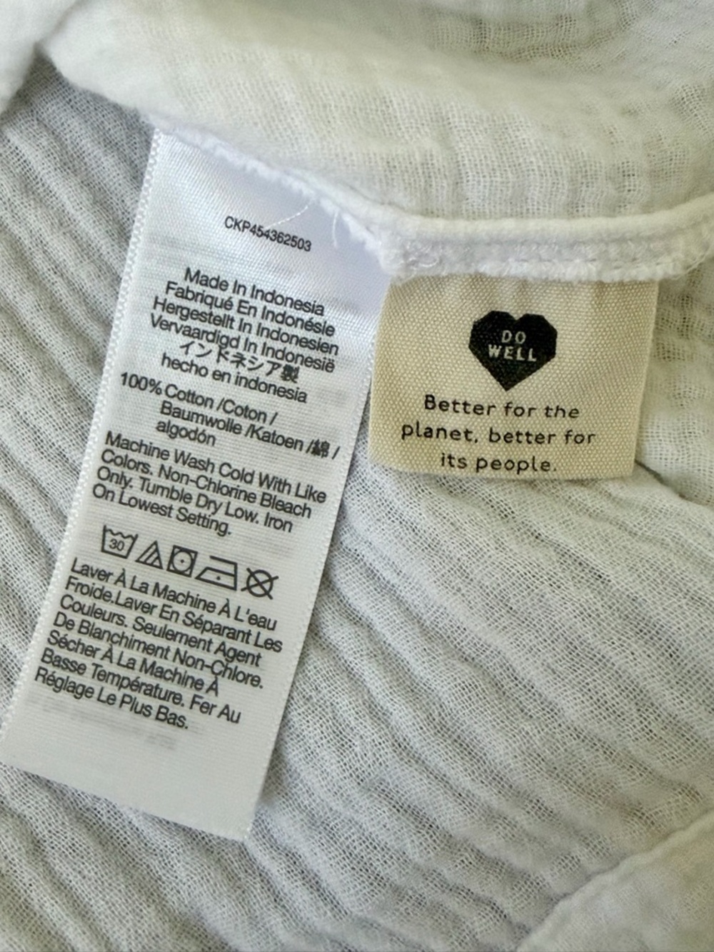 Madewell Lightspun Harlow Square Neck Top White Cotton Size S Minimal Coastal - Picture 11 of 12